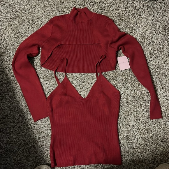 Ladies shrug and cami knit set - Picture 1 of 8